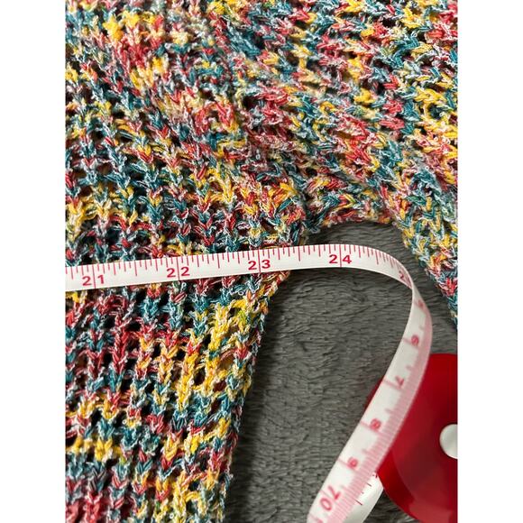 Kori America mesh style long sleeve wrap sweater, size S - Picture 4 of 9